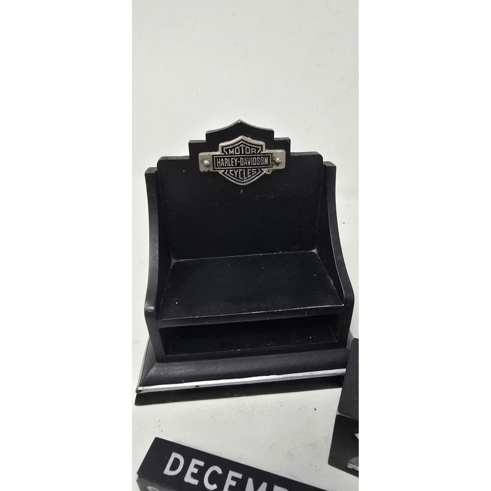 Vtg Harley Davidson perpetual desk calendar Hallmark 2003 Bar Shield Logo